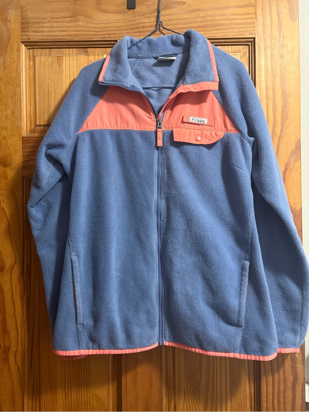 Columbia Blue & Coral Fleece Jacket